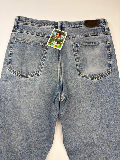 Vintage L.L. Bean Double L Plaid Lined Denim Jeans