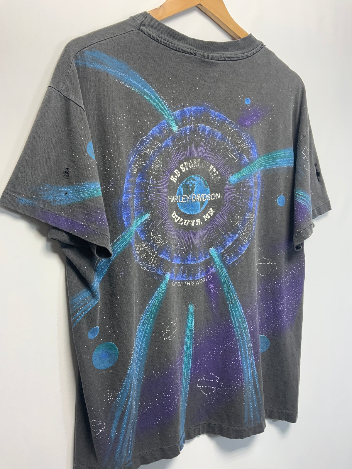 Vintage Distressed Harley Davidson Out of This World T-Shirt