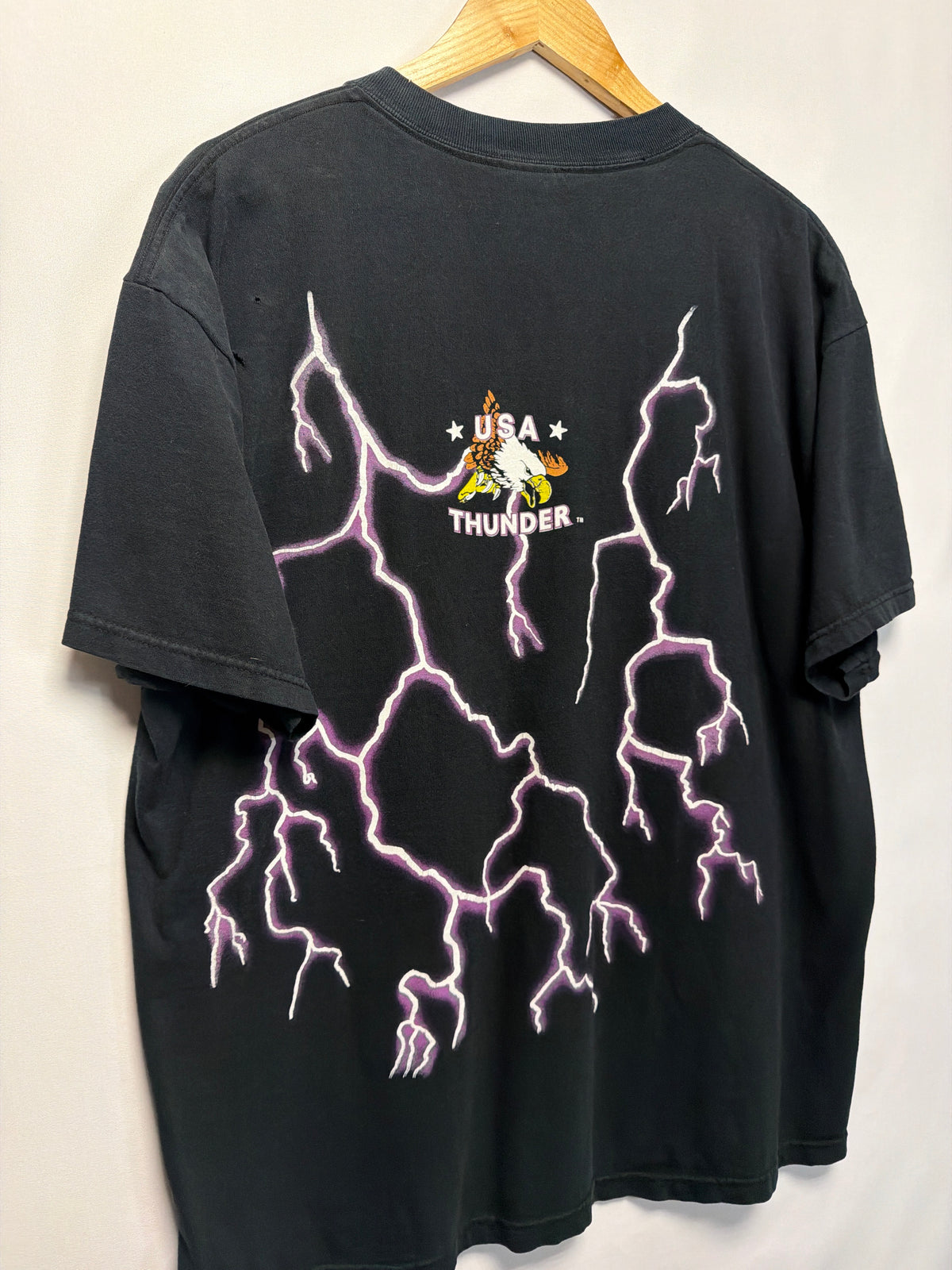 Vintage The Legend Lives On USA Thunder Lightning T-Shirt