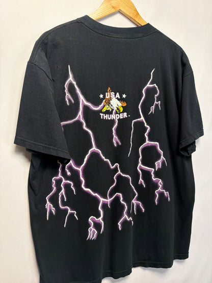 Vintage The Legend Lives On USA Thunder Lightning T-Shirt