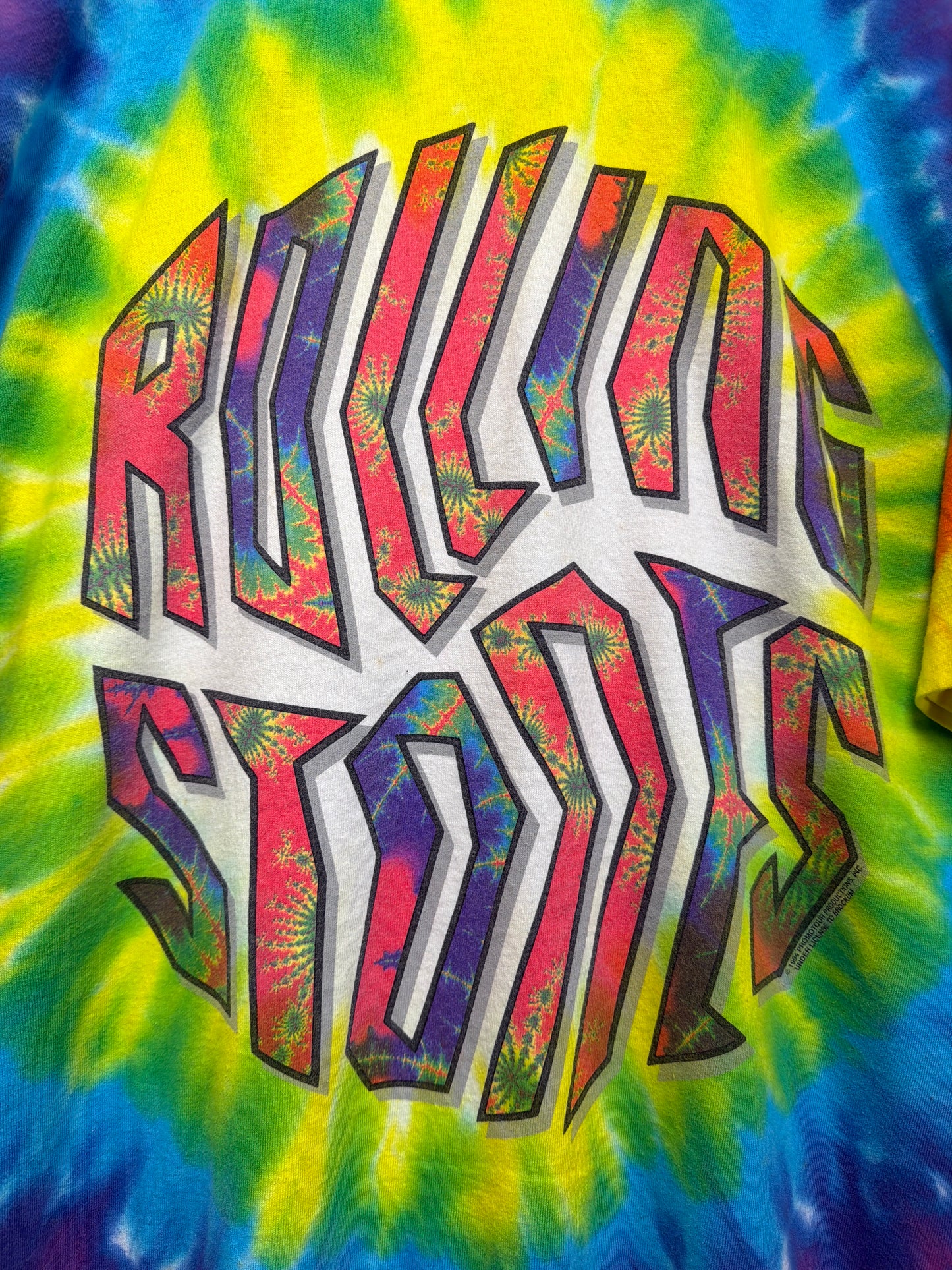 1994 Tie-Dye Liquid Blue Rolling Stones T-Shirt