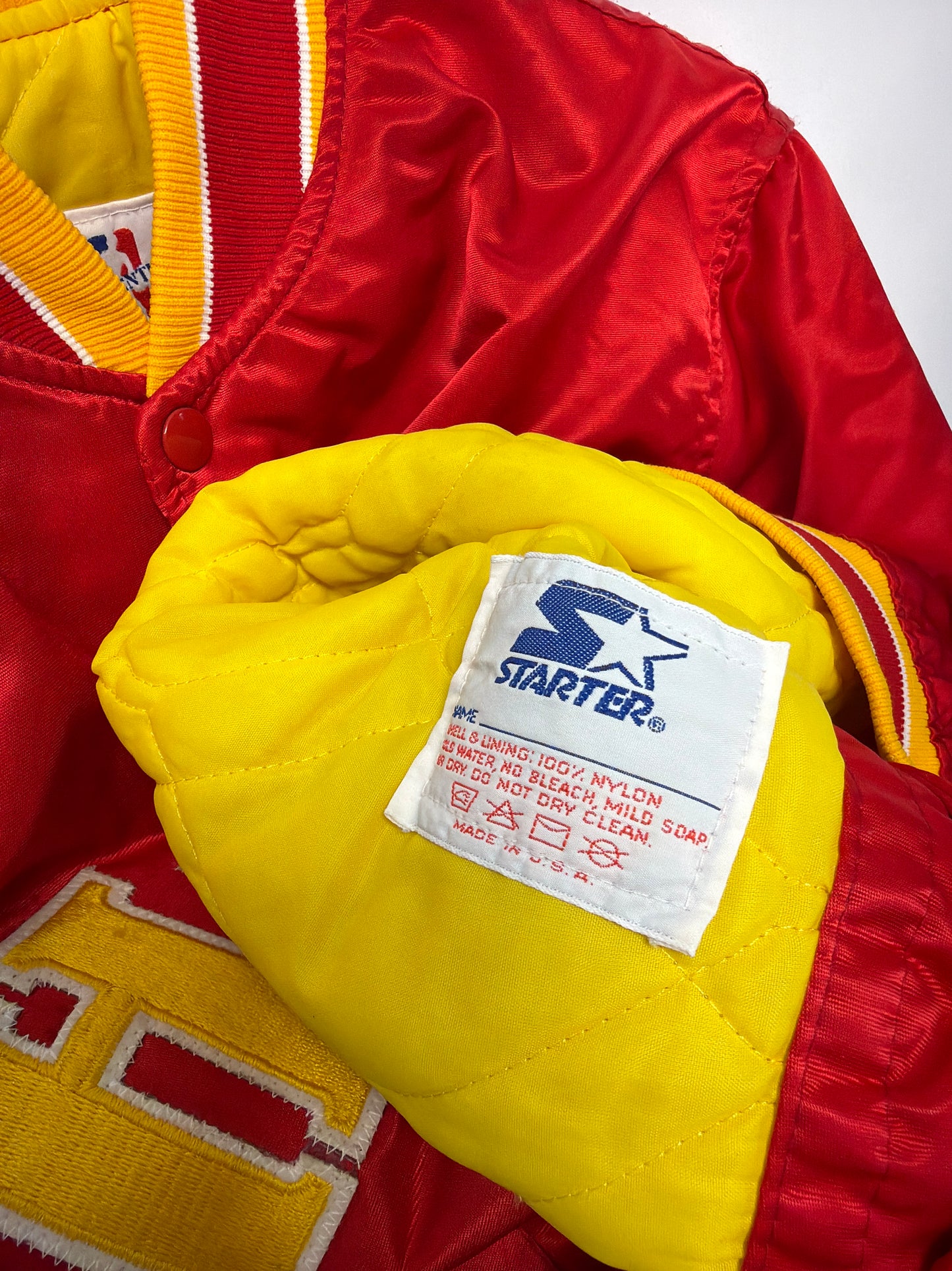 Vintage Atlanta Hawks Starter Bomber Jacket