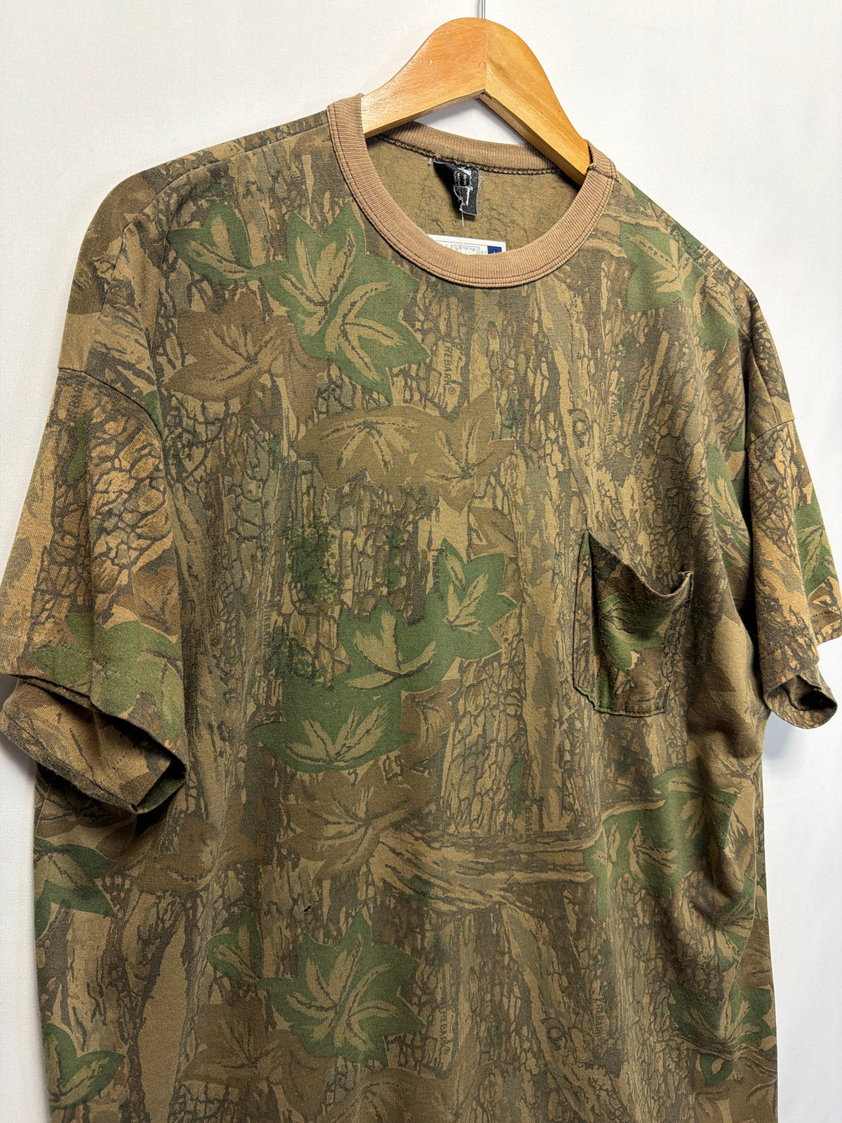 Vintage Ace Sportswear Trebark Camo Pocket T-Shirt