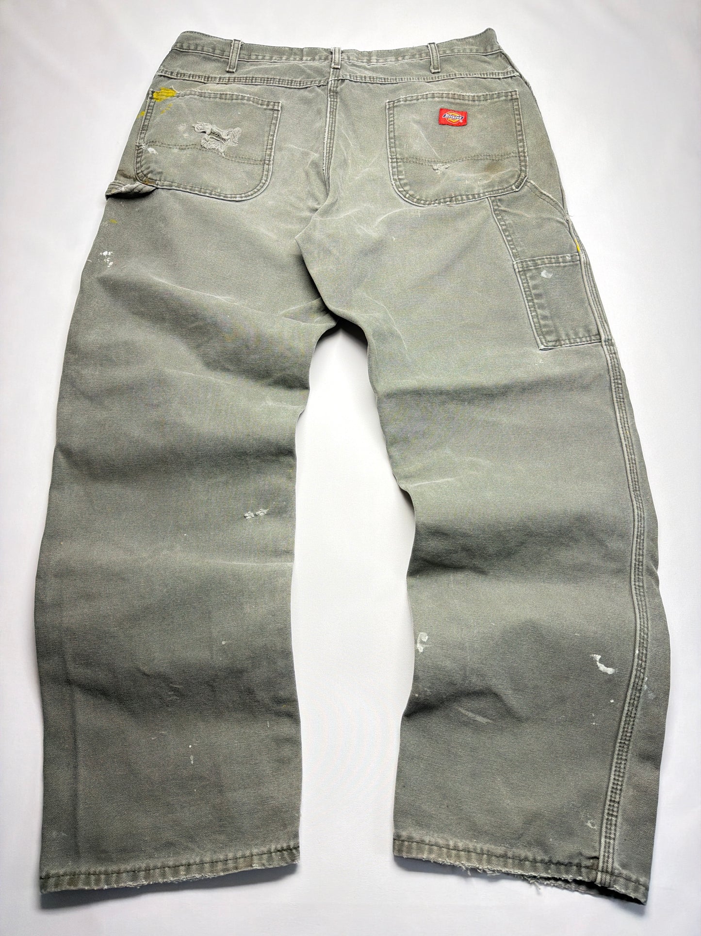 Vintage Distressed Thrashed Green Dickies Work Pants