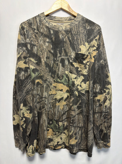 Vintage Jerzees Mossy Oak Camo Long Sleeve Pocket T-Shirt