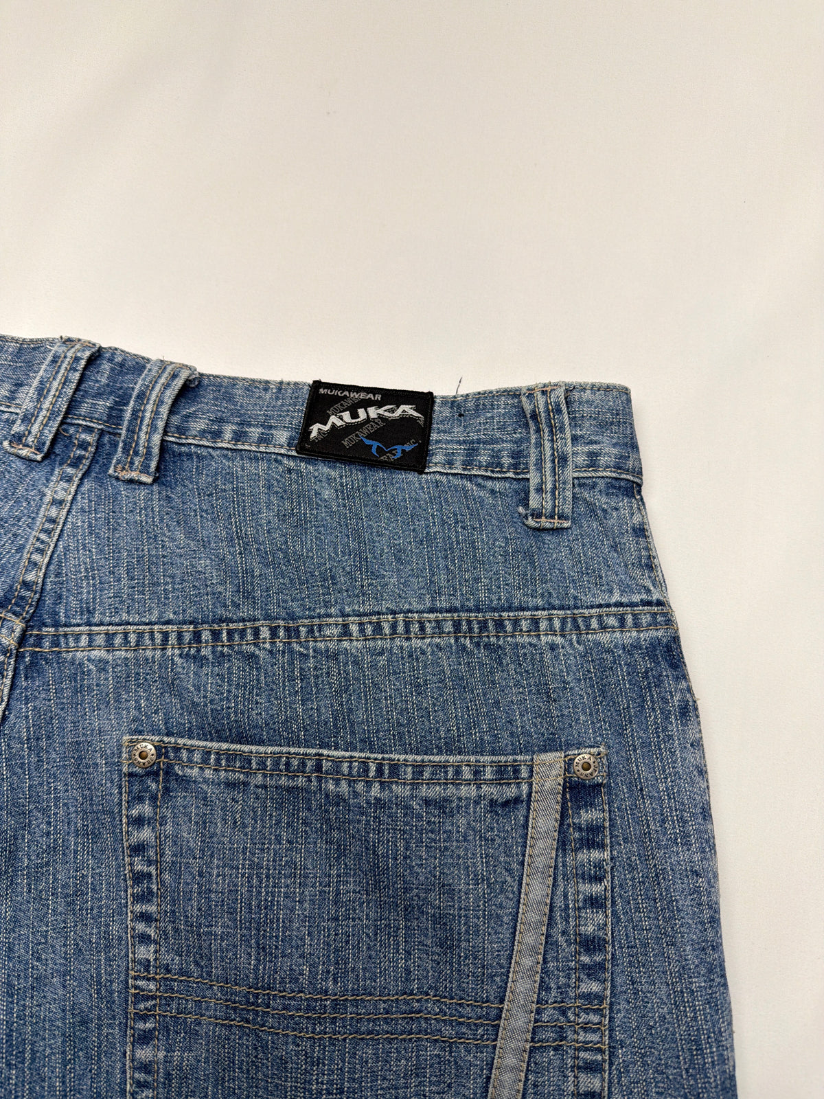 Vintage Y2K Mukawear Baggy Belt Loop Jeans