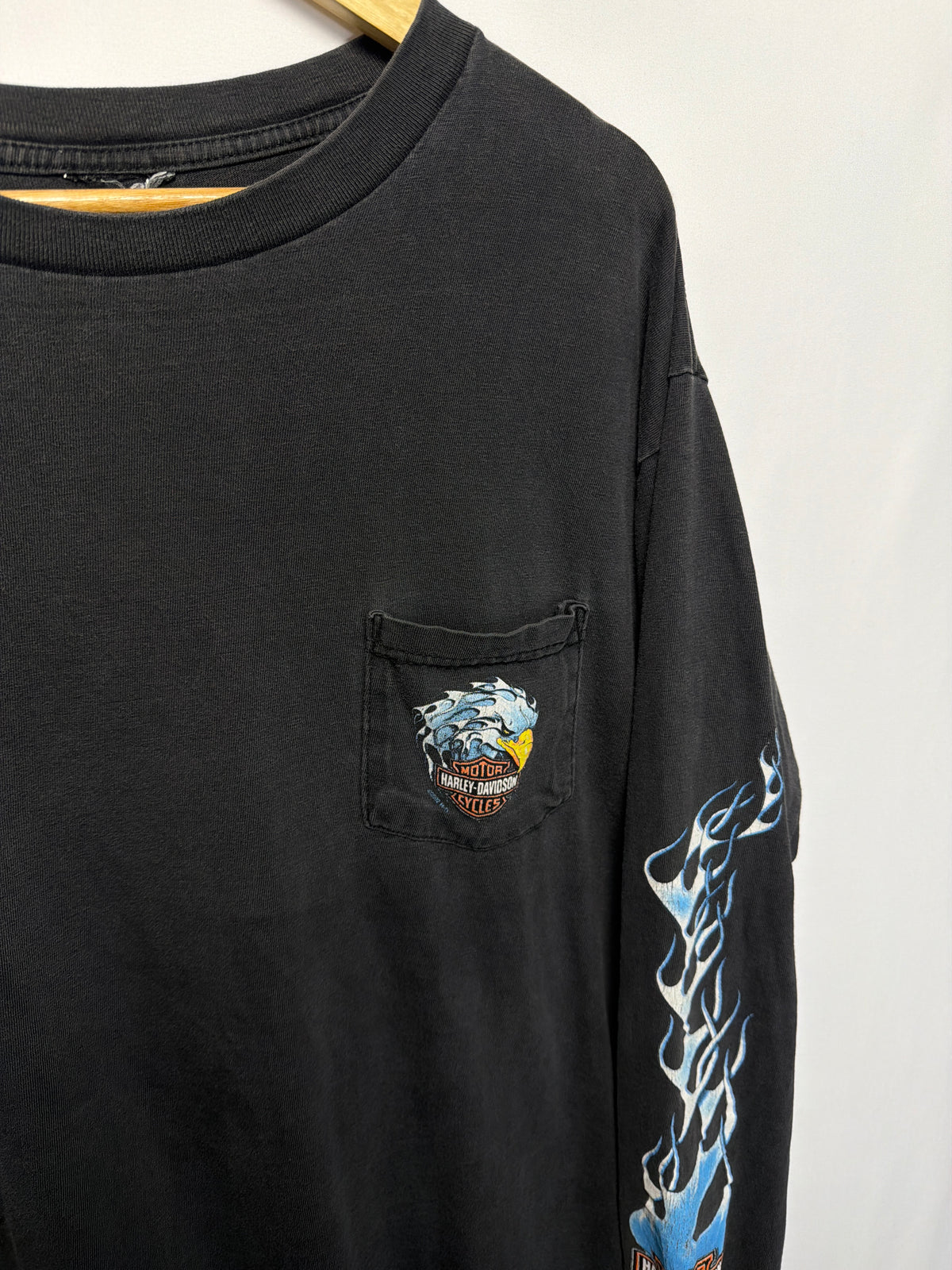 2002 Harley Davidson Myrtle Beach Long Sleeve Flames T-Shirt