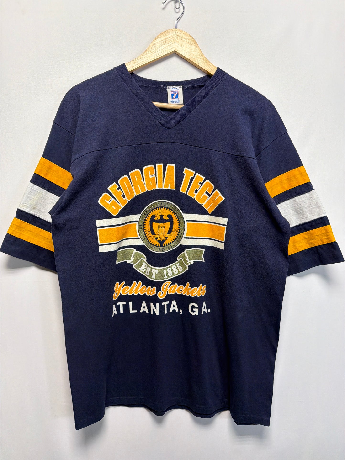 Vintage Logo 7 Georgia Tech Yellow Jackets Jersey Shirt