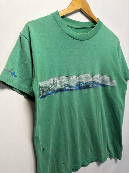 Vintage Faded Distressed Quicksilver Surf T-Shirt