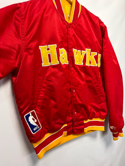 Vintage Atlanta Hawks Starter Bomber Jacket