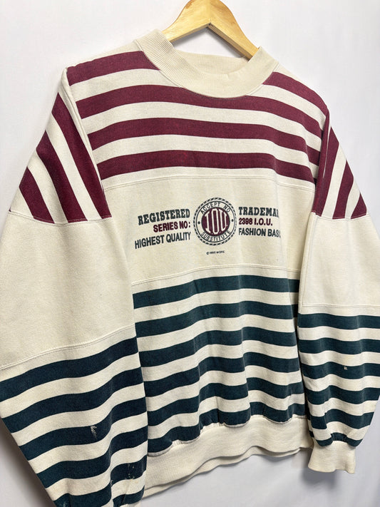 1992 I.O.U Stripped Sweatshirt