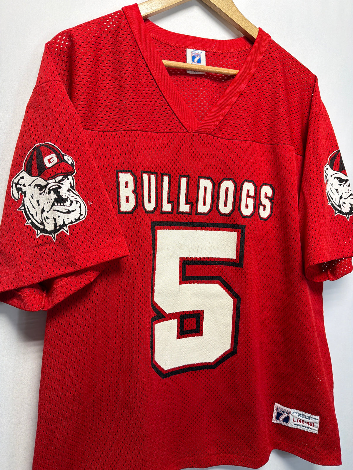 Vintage Logo 7 Georgia Bulldogs #5 Football Jersey