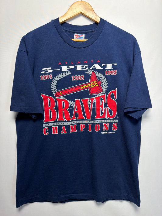 1993 Atlanta Braves 3-Peat NL Champions T-Shirt