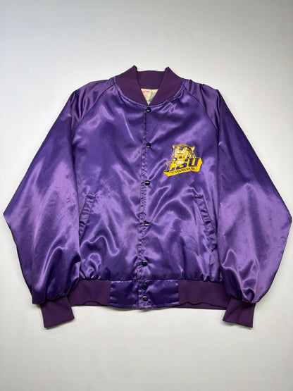 Vintage LSU Tigers Satin Bomber Jacket
