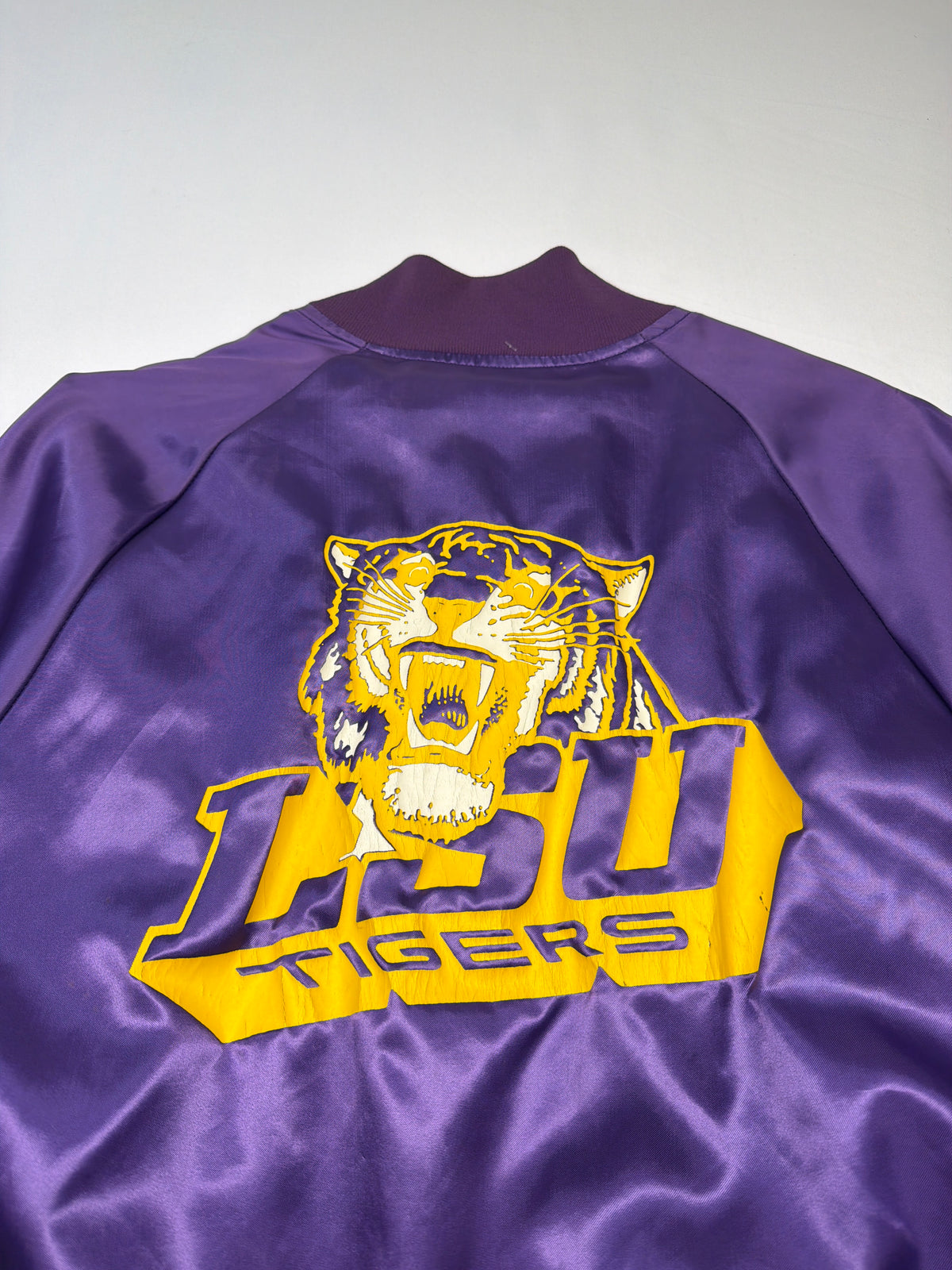 Vintage LSU Tigers Satin Bomber Jacket