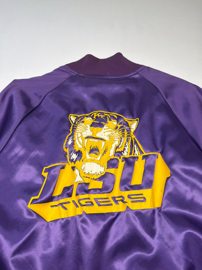 Vintage LSU Tigers Satin Bomber Jacket