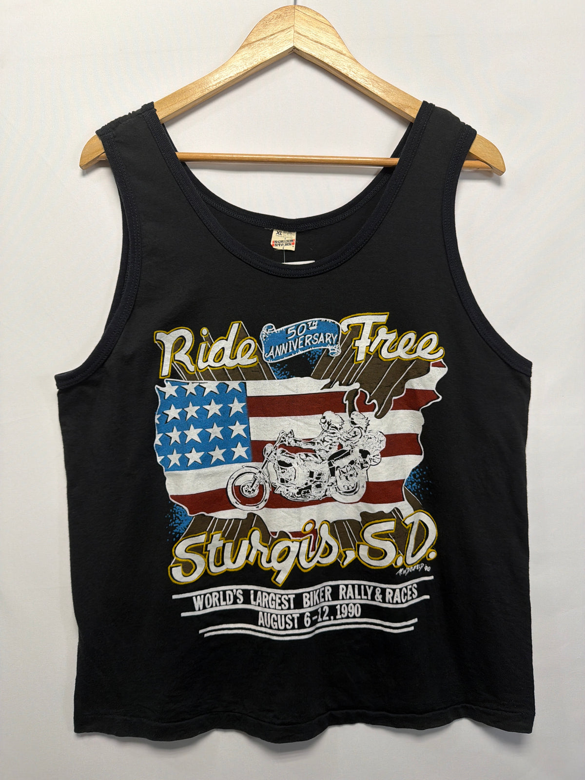 1990 Ride Free Sturgis SD Tank Top