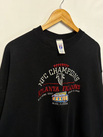 1999 Logo 7 Atlanta Falcons Super Bowl Sweatshirt