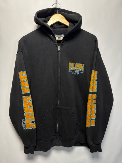 Vintage Iron Saddle Saloon Zip Up Hoodie