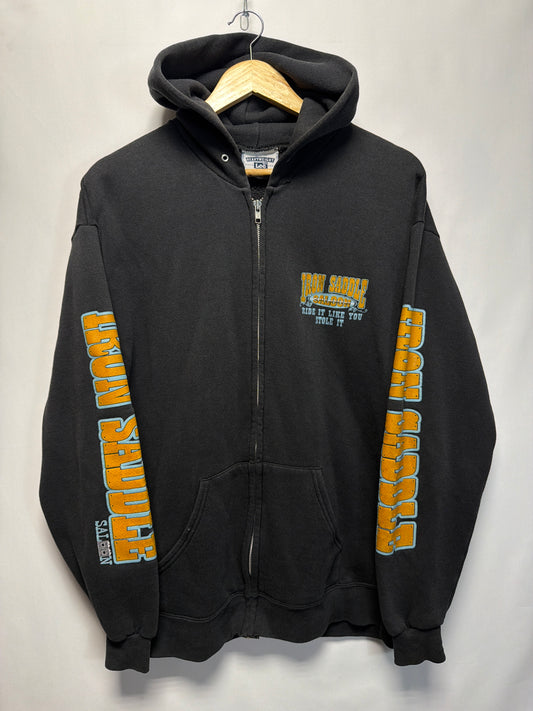 Vintage Iron Saddle Saloon Zip Up Hoodie