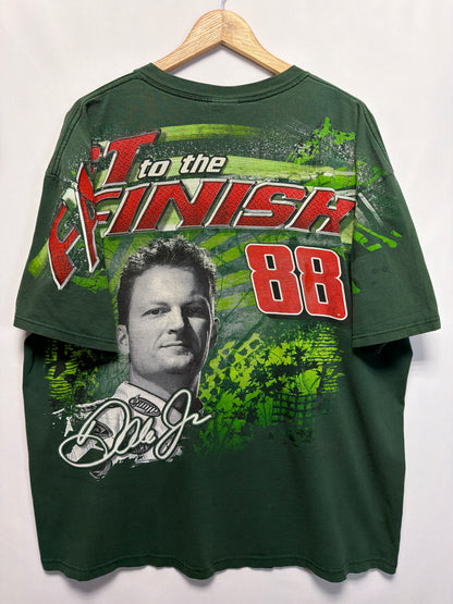 Vintage Y2K Dale Jr AOP Quick From The Start NASCAR T-Shirt