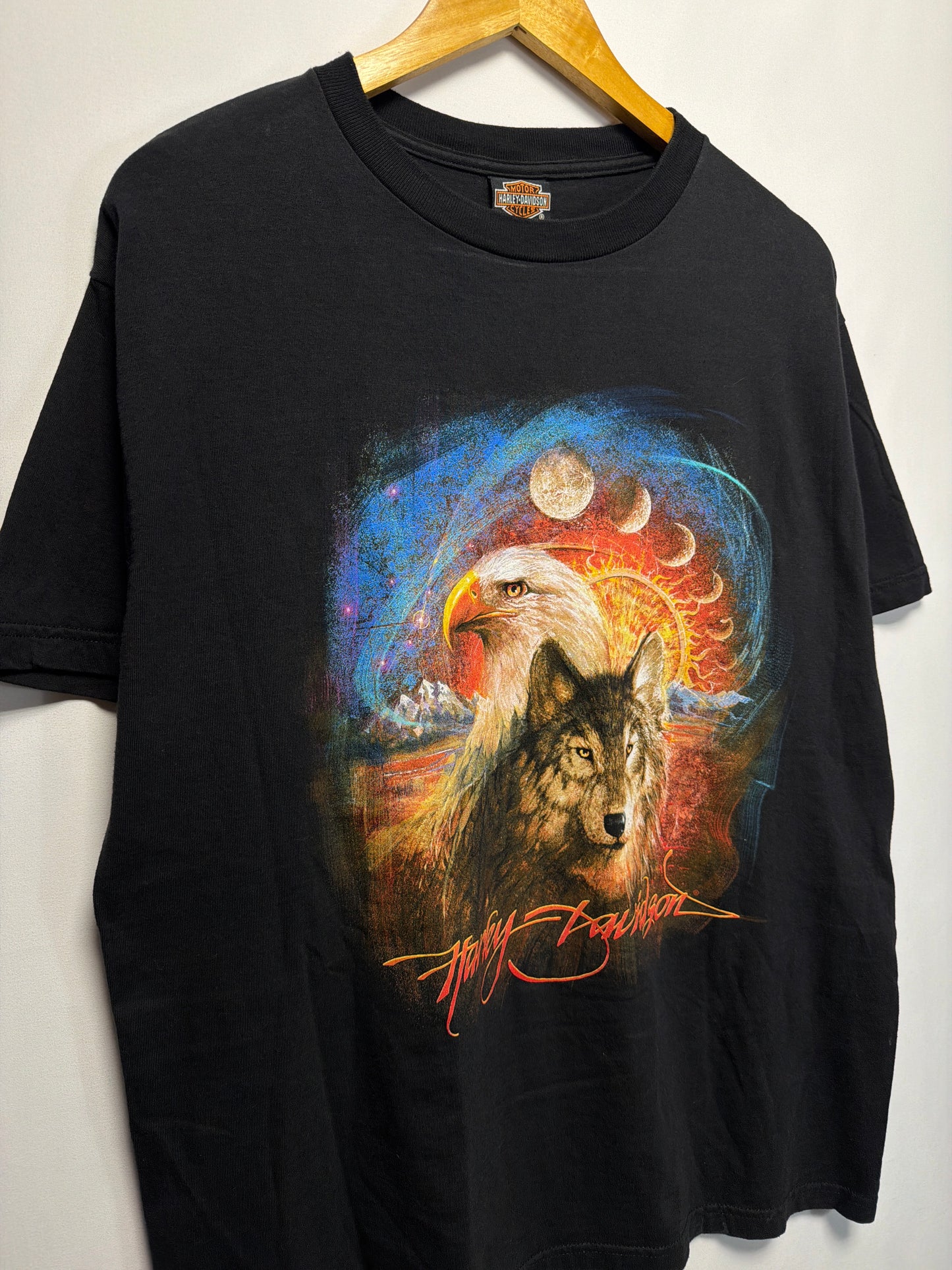 2000 Harley Davidson Wolf Eagle Fairbanks Alaska T-Shirt