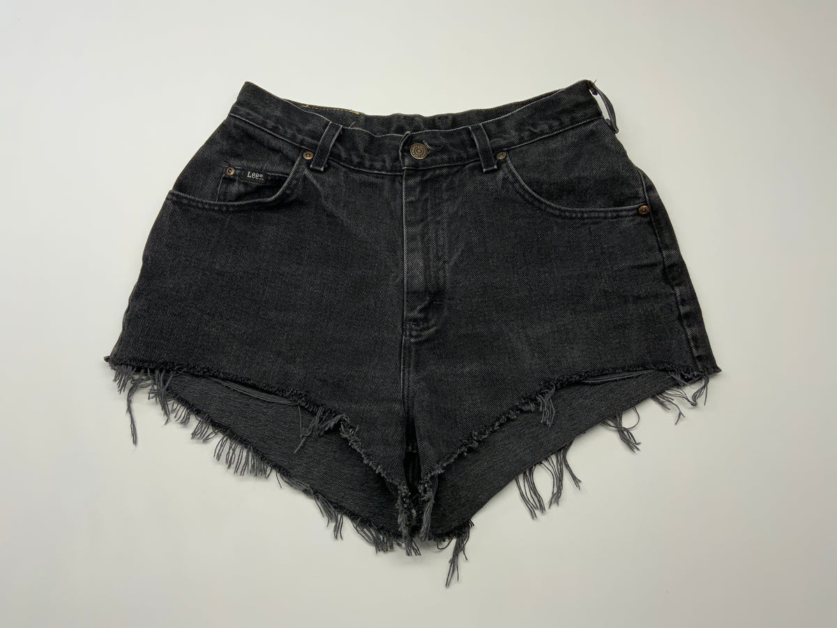 Vintage Lee Black Denim Cutoff Shorts