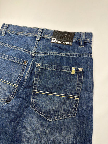 Vintage Y2K SouthPole Gold Tab Baggy Denim Shorts