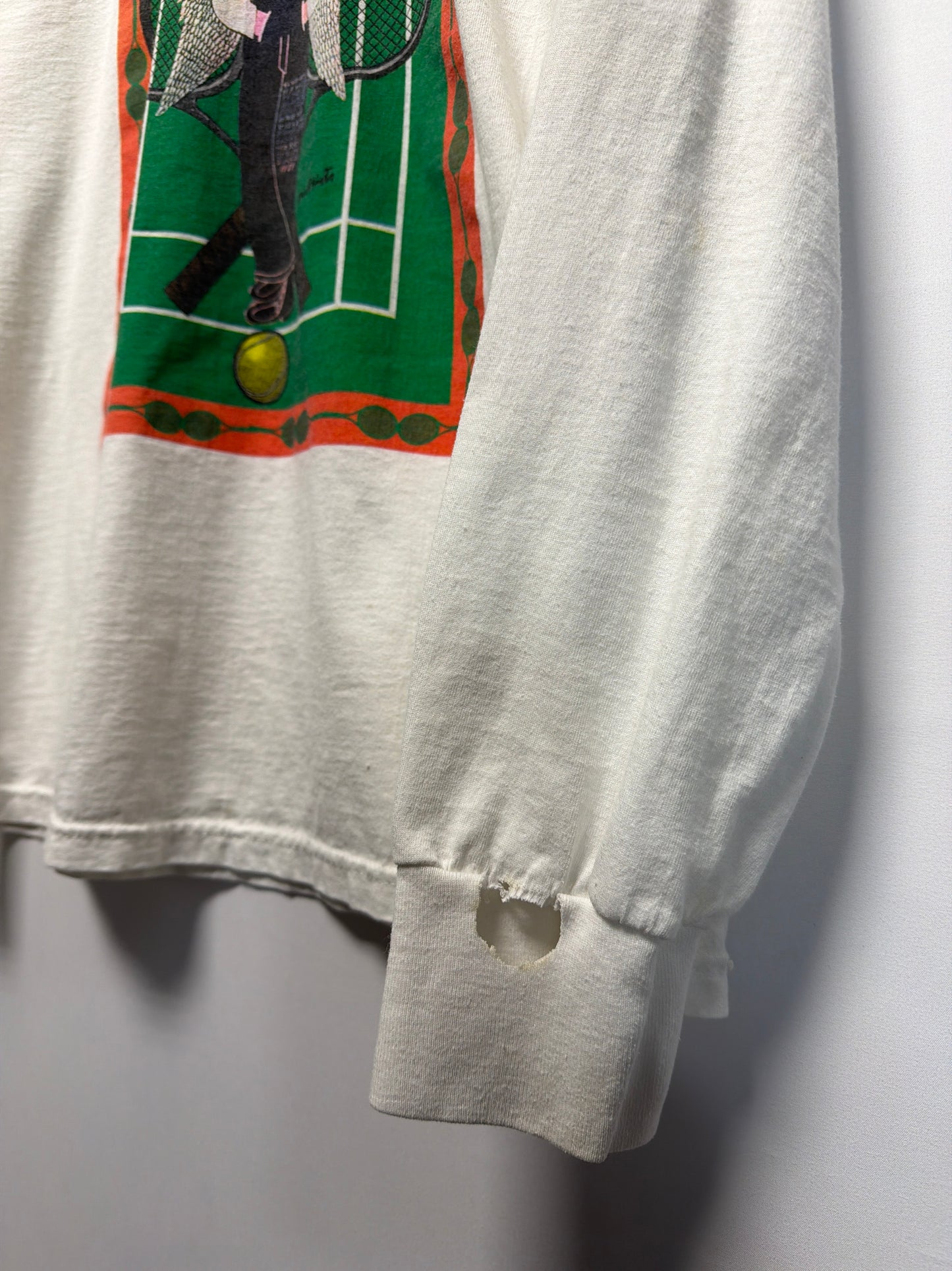 Vintage Howard Finster Angels On Court Folk Art T-Shirt