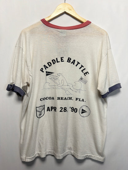 1990 Cocoa Beach Paddle Battle Ringer T-Shirt