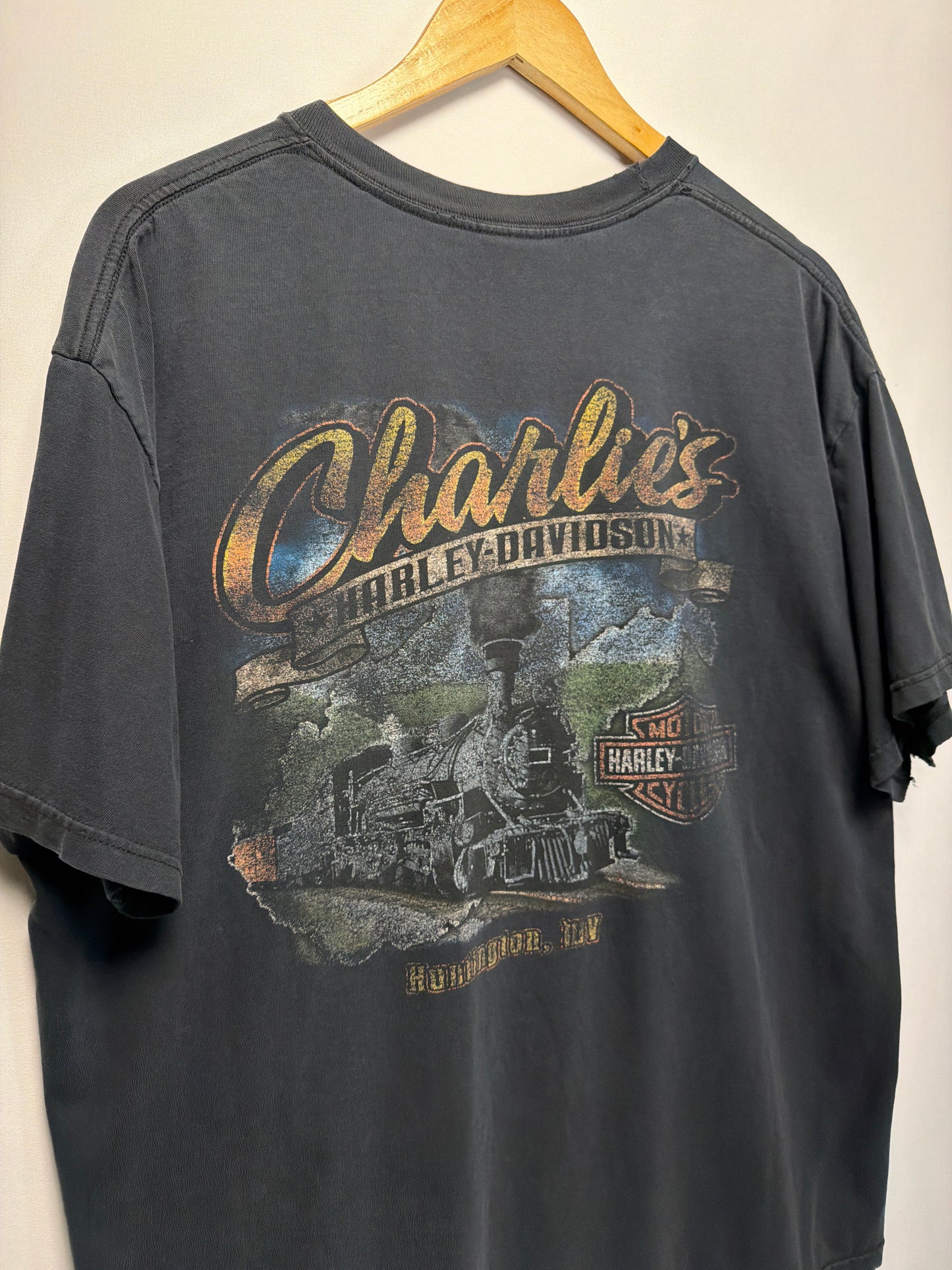 Vintage Harley Davidson Pocket Aces Faded T-Shirt