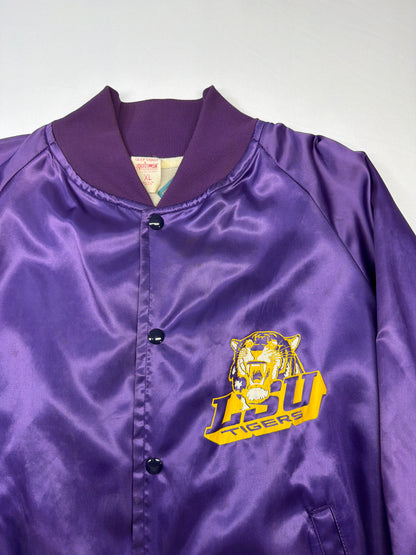 Vintage LSU Tigers Satin Bomber Jacket
