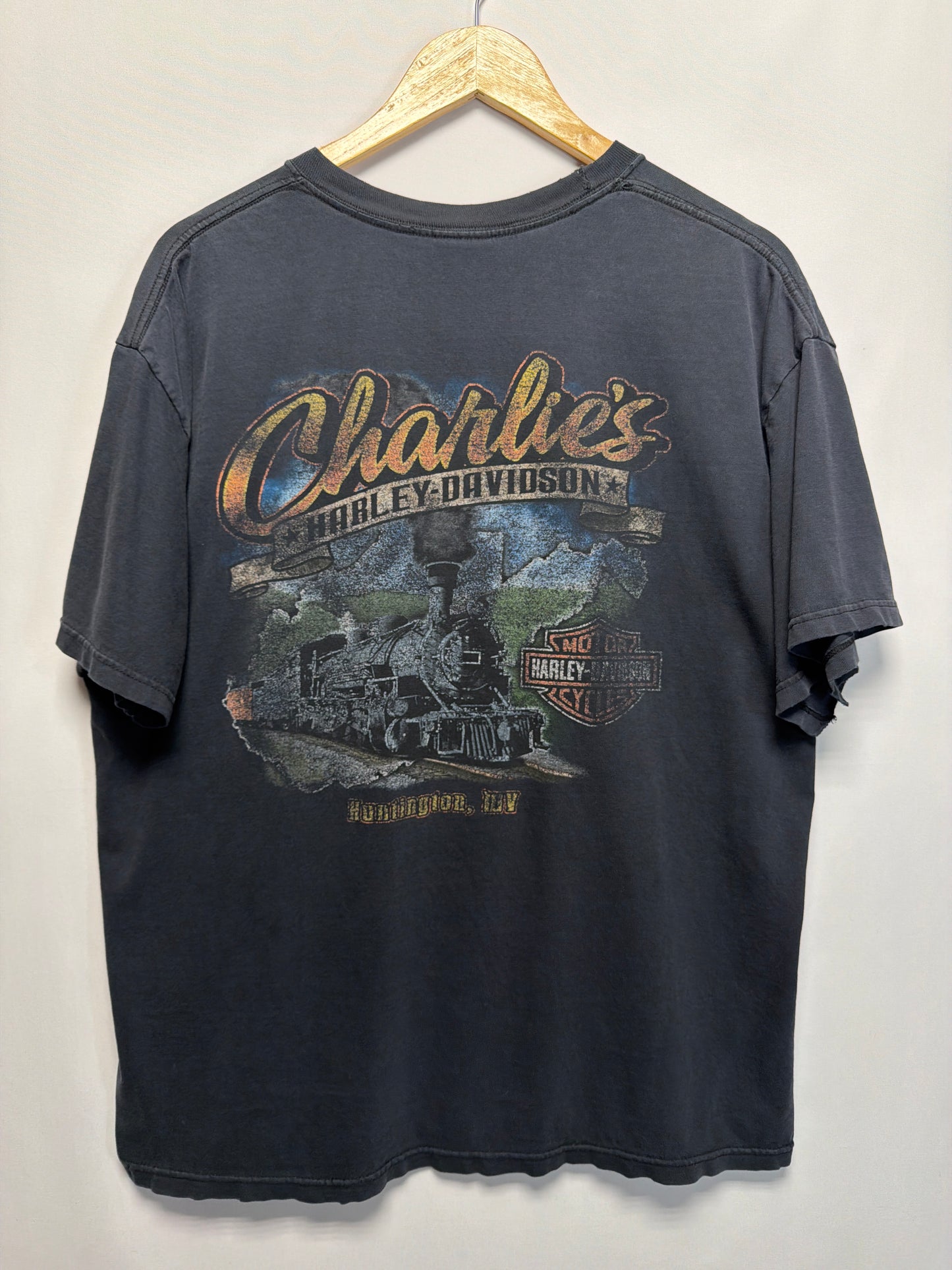 Vintage Harley Davidson Pocket Aces Faded T-Shirt