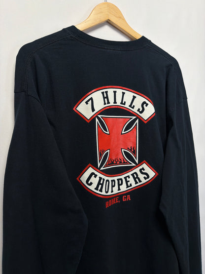 Vintage Y2K 7 Hills Choppers Rome GA Long Sleeve T-Shirt