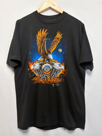 1989 3D Emblem Harley Davidson Hong Kong T-Shirt