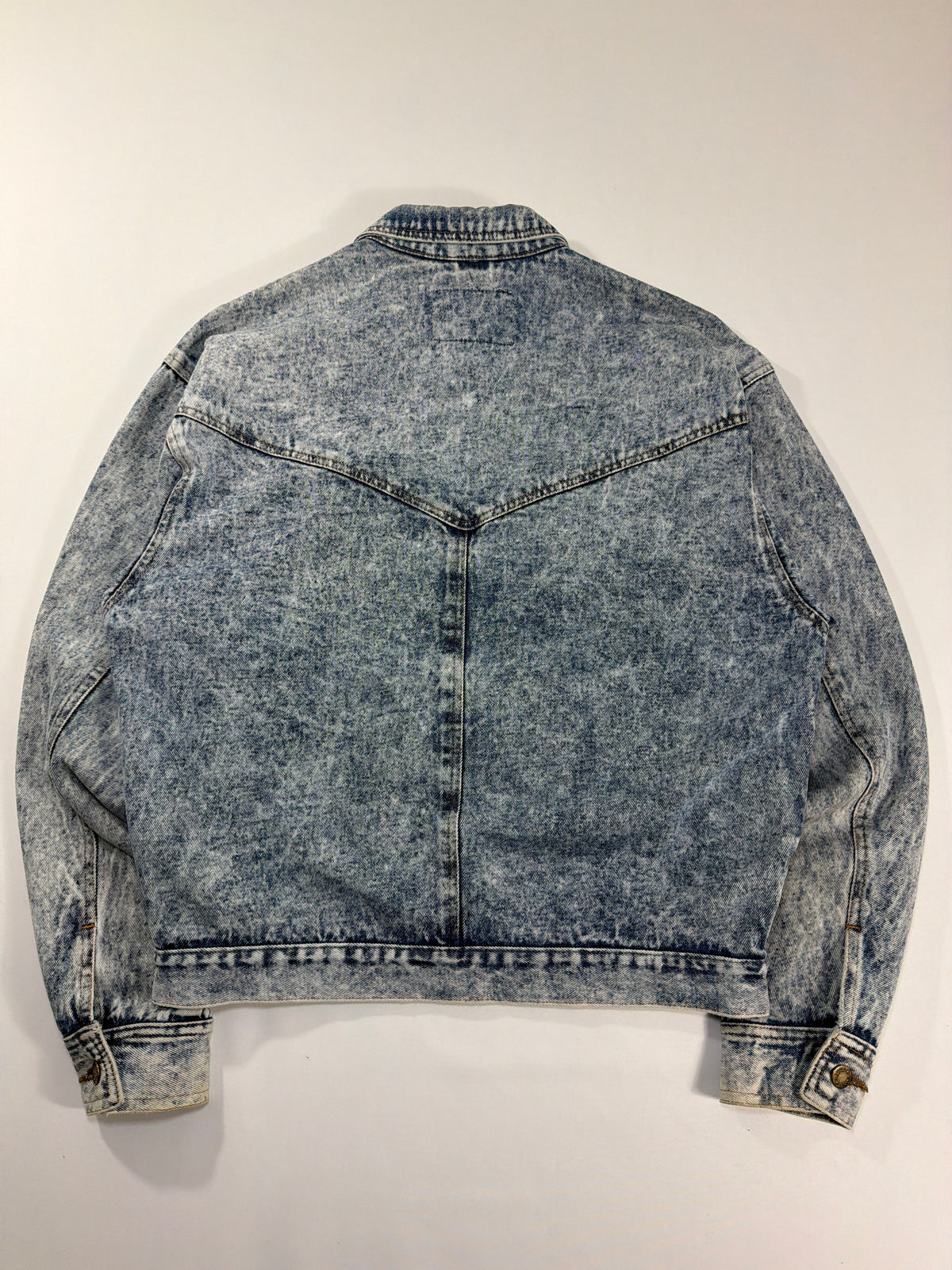 Vintage Acid Wash Blue Zone Denim Jacket