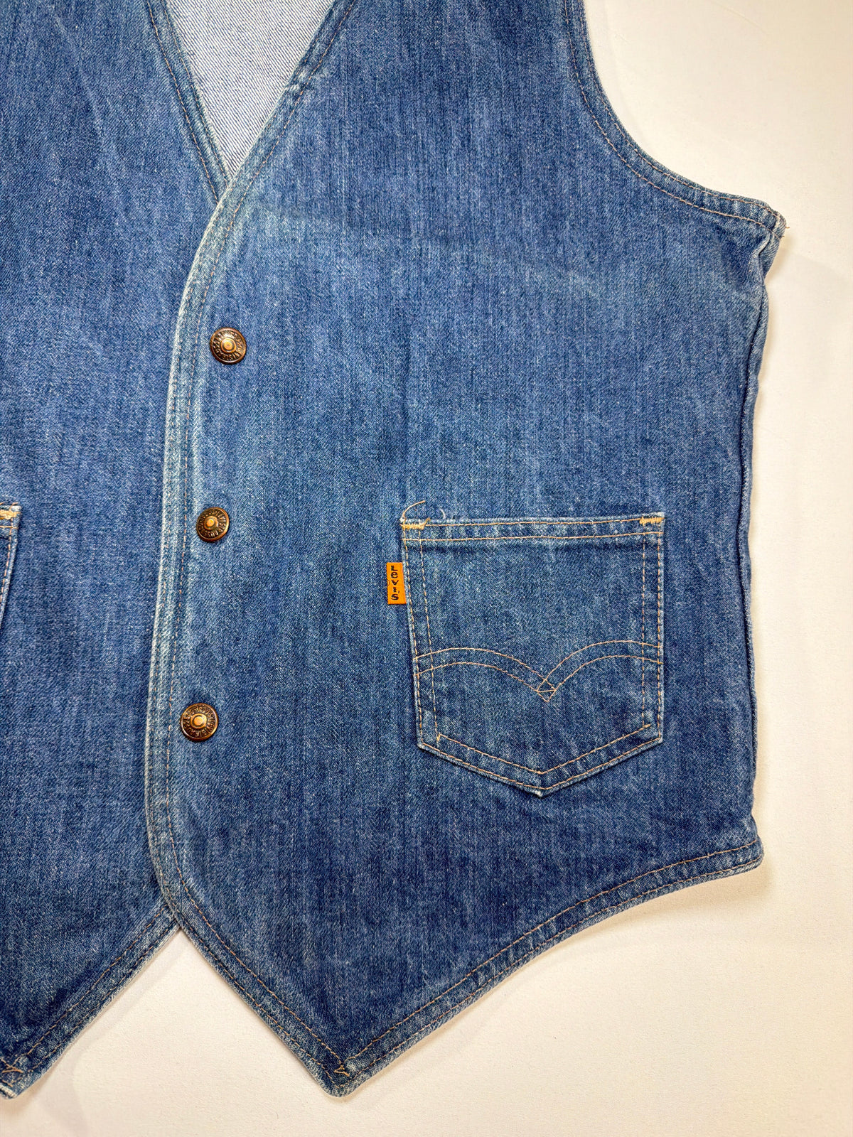 Vintage Orange Tab Levi’s Western Denim Vest