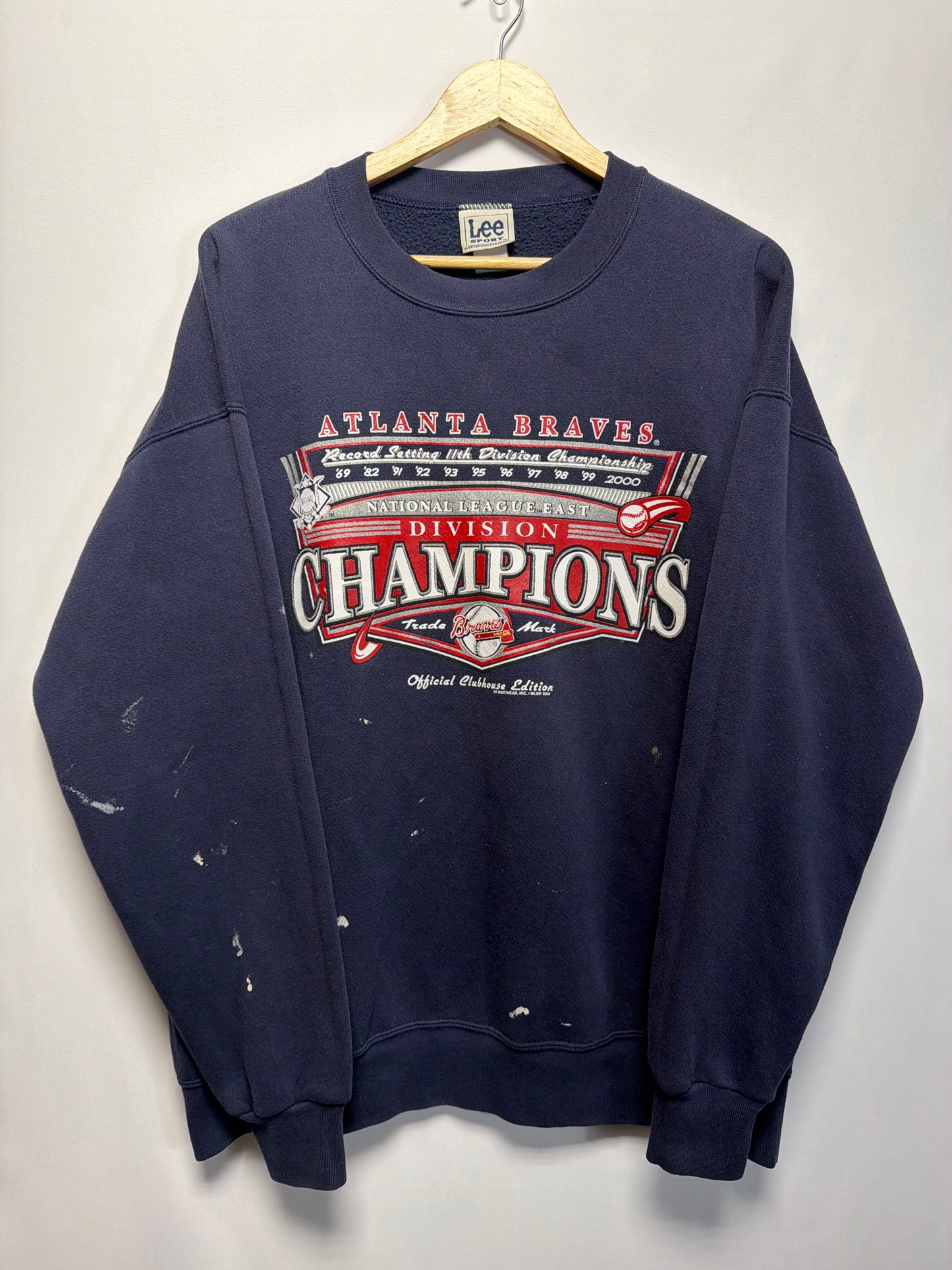 2000 Atlanta Braves NL Champions Distressed Sweatshirt