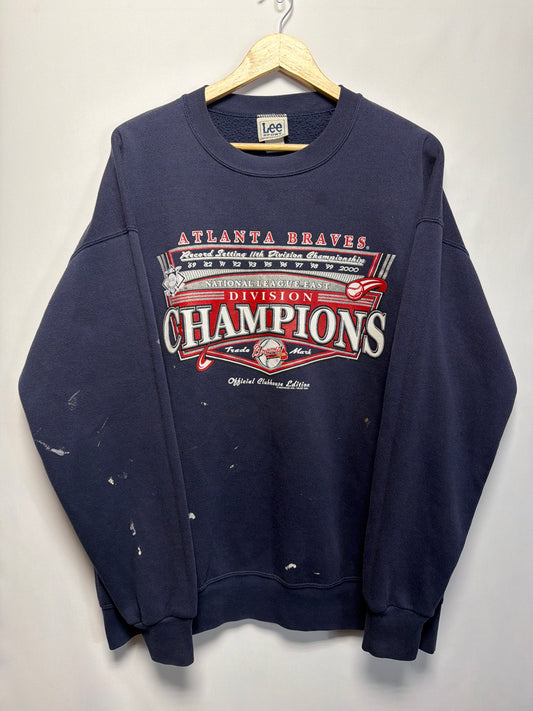 2000 Atlanta Braves NL Champions Distressed Sweatshirt