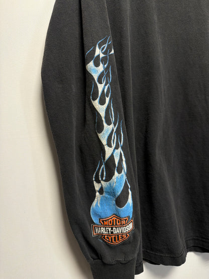 2002 Harley Davidson Myrtle Beach Long Sleeve Flames T-Shirt