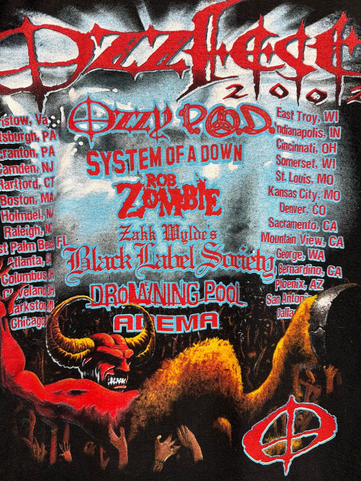 2002 Ozzfest Band T-Shirt