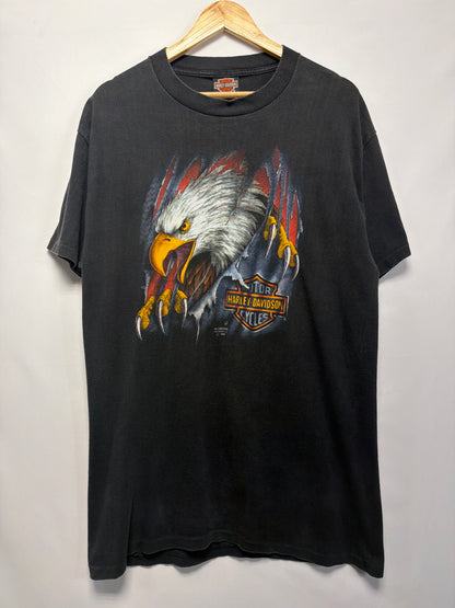 1990 3D Emblem Harley Davidson Tearing Eagle T-Shirt