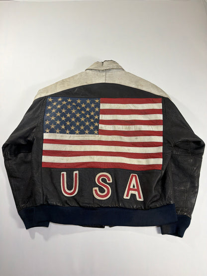 Vintage USA Leather Motorcycle Jacket