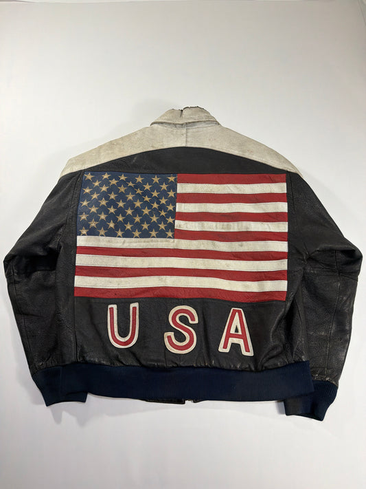 Vintage USA Leather Motorcycle Jacket