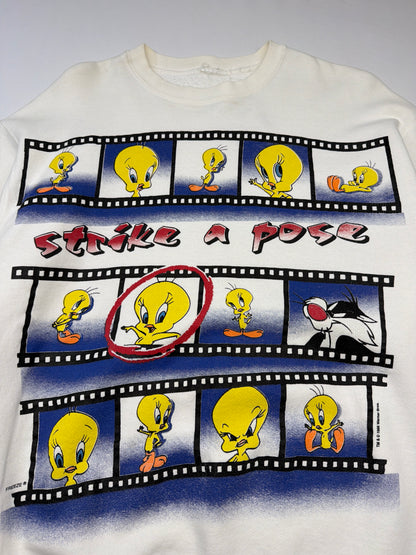 1996 Tweety Sylvester Strike A Pose Sweatshirt