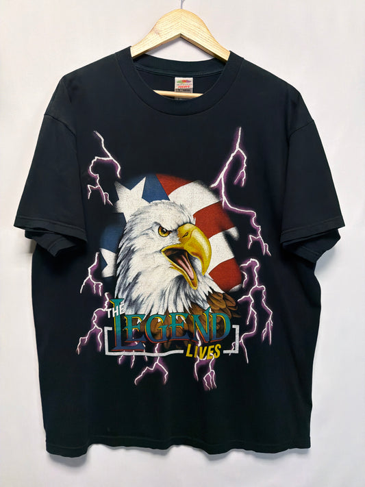 Vintage The Legend Lives On USA Thunder Lightning T-Shirt