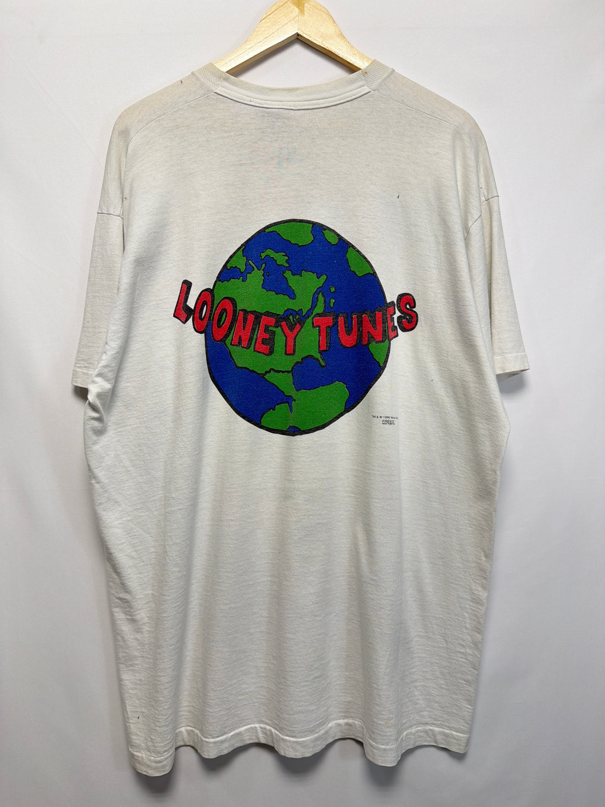 1995 Looney Tunes Taz USA All Over Print T-Shirt