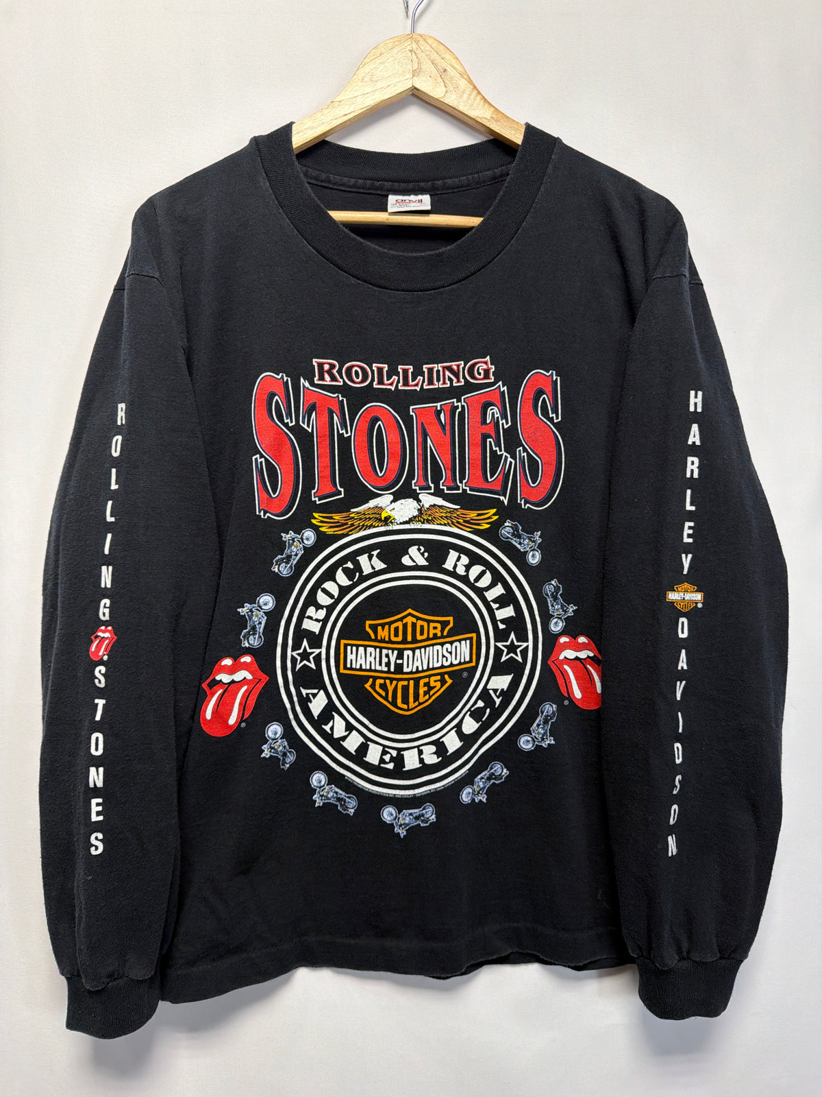 1994 Harley Davidson Rolling Stones Long Sleeve T-Shirt