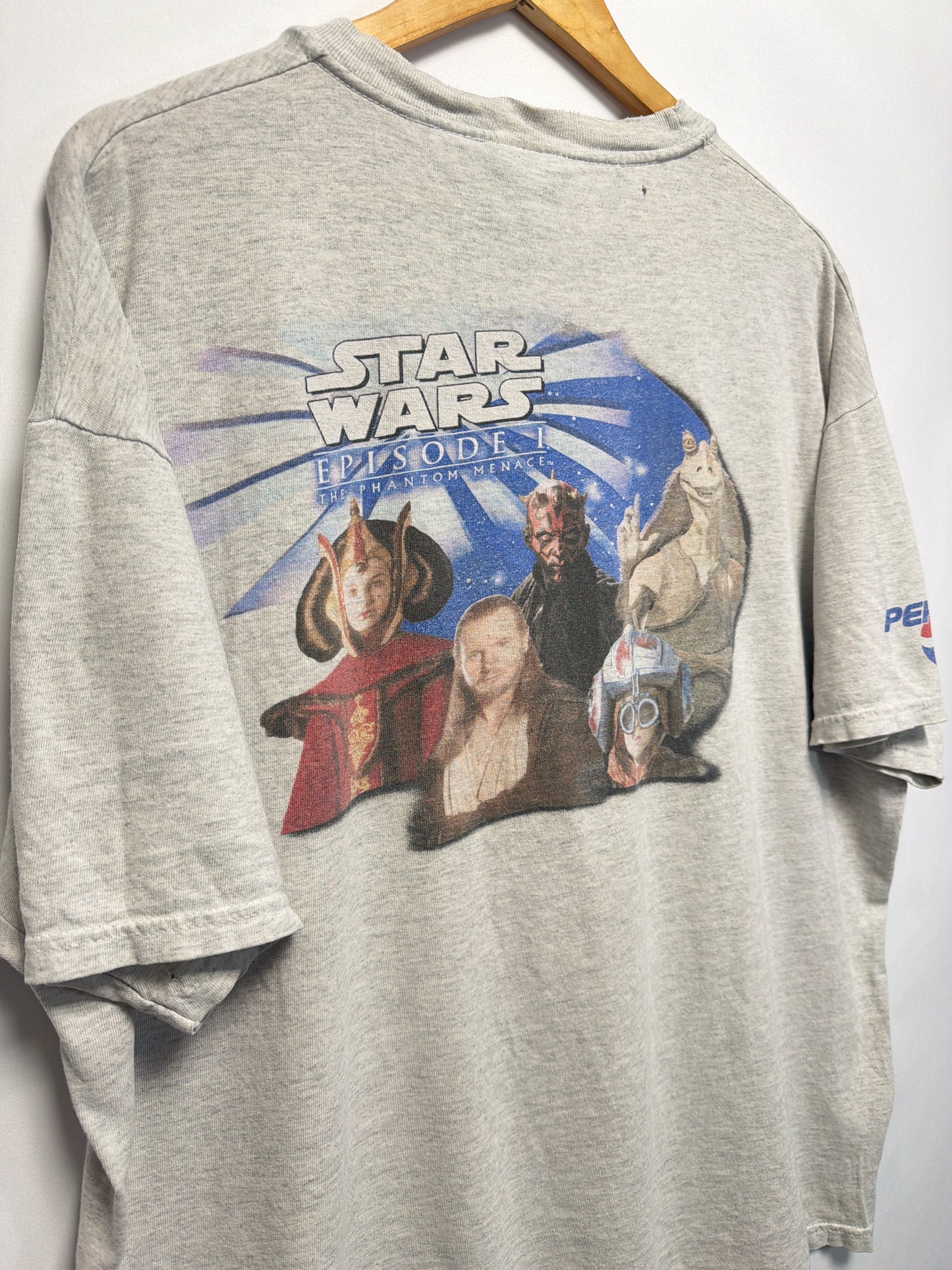 Vintage Star Wars Episode 1 The Phantom Menace Pepsi Promo T-Shirt