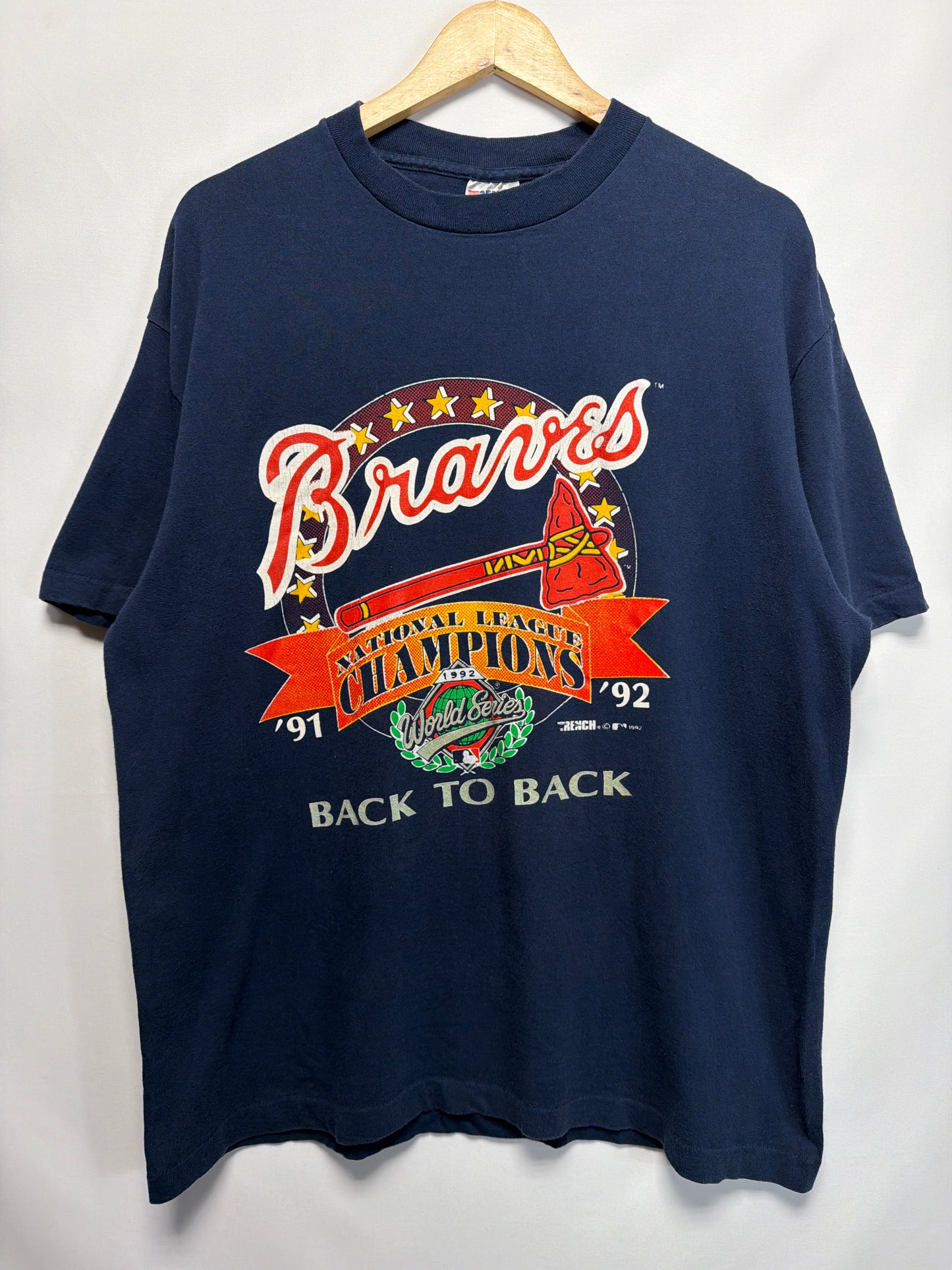 1992 Atlanta Braves Back to Back T-Shirt